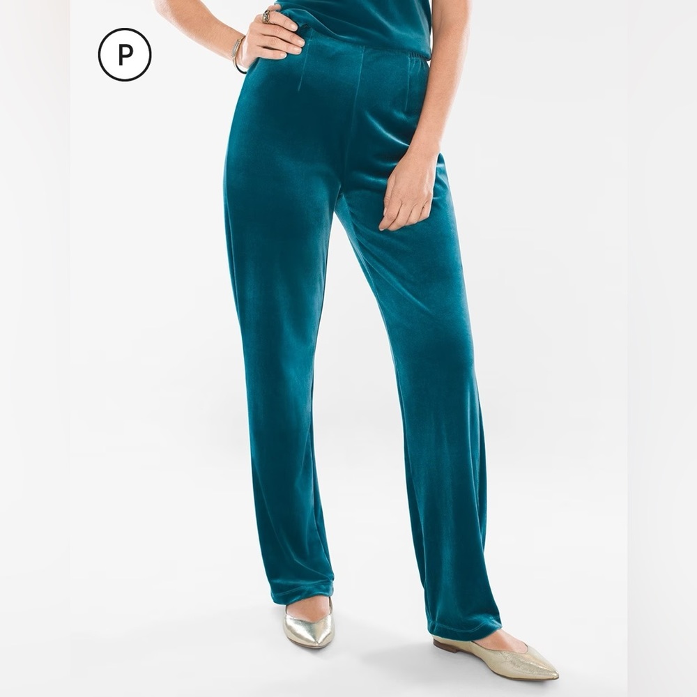 Chico’s teal velvet pants